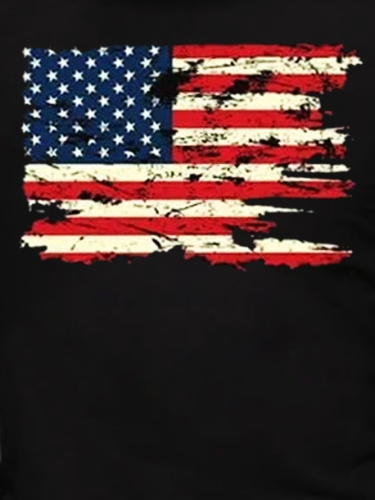 American Flag Print Casual Short Sleeve T-Shirt